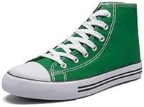 Hightop Canvas Sneakers, Emerald Green, 13-Little Kid