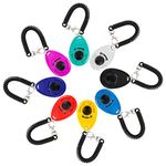 Bestomrogh 8 Pack Dog Training Clicker with Wrist Strap,Pet Training Clicker with Big Button Effective Behavioral Training Tool for Dogs Cats Birds Horse and Other Pets(Multi-Color)