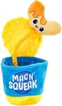 Downtown Pet Supply - Mac and Cheese Plush Toy - Squeaky Dog Toy - Crinkle Dog Toy - Rope Dog Toy - Durable Dog Toys for Small, Medium & Large Dogs - 1 Pack