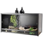 ToxiRium Reptile Terrarium 120 Gallon 4x2x2FT Large PVC Enclosure Breeding Tank for Bearded Dragon Gecko Lizard Snake, Wide Breeding Lounge Vivarium Suit for Juvenile to Adult Reptiles