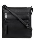 MASINTOR Crossbody Purses for Women, Multi Pocket Casual Crossbody Bag, Adjustable Strap Shoulder Bag with Tassel