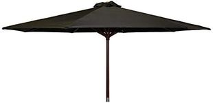 DestinationGear Heininger 1290 Classic Wood Black 9-Feet Market Umbrella