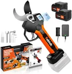 Cordless Electric Pruning Shears 40MM, Kebtek Professional Pruning Shears Battery Powered 18V Brushless Motor 2Pack 2AH Rechargeable Lithium Battery-LCD Display Screen