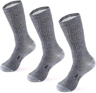 MERIWOOL Merino Wool Hiking Socks for Men and Women - 3 Pairs Midweight Cushioned - Warm n Breathable, Womens, Grey, X-Large