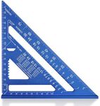 WORKPRO 7'' Aluminum Speed Square, Set Square 180mm, Carpenters Square, Rafter Angle Square Aluminium, Alloy Precision Layout Measuring Tool for Carpenters, Engineers