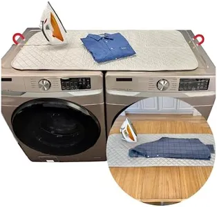 Evelots Ironing Mat Pad for Top of Washer, Dryer, Table - Portable Iron Board Replacement - 8 Strong Magnets - Heat Resistant - Extra Long 48 Inches