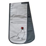 Cluck Cluck Grey Double Oven gloves with Pheasant design mande in Uk