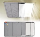 RVINGPRO Magnetic RV Window Shade 16"x25", Double-Side Foldable RV Vent Blackout Shade, Reflective RV Skylight Shade Cover for Inside Camper, with Storage Bag, Sliver Grey