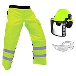 Forester OEM Arborist Forestry Professional Cutter's Combo Kit Chaps Helmet (35, Safety Green Chap Kit)