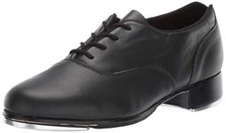 BLOCH Dance Women's Respect Leather Tap Shoe, Black, 7 Medium US