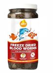 BOLTZ Freeze Dried Blood Worms Fish Food 100 Grams For Bettas, Tetras, Arowana, Flowerhorn, Oscar Fish (100 Gm) - All Life Stages