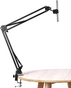 WANBY Overhead Phone Stand Articulating Arm Table Stand Mount Flexible 360° Rotation Cell Phone Clip Holder for All Smart Phone Microphone