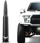 EcoAuto Bullet Antenna Replacement for Dodge Ram & Ford F150 F250 F350 Super Duty Ford Raptor Bronco Trucks - Anti-Theft Design - Radio Antenna for Truck 1990 - Current (Matte Black)