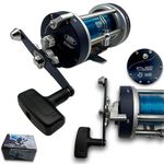 LINEAEFFE GTL 500 SEA BOAT FISHING LARGE MULTIPLIER REEL PRELOADED BLUE LINE