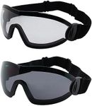 2 Sky Dive Goggles Clear Smoke Skydiving New These Have Shatterproof Polycarbonate Lenses And UV400 Filter for Maximum UV Protection