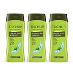 Trichup Healthy, Long & Strong Hair Shampoo - The Natural Goodness of Aloe Vera, Neem & Henna | Anti Hair Fall Shampoo For Men & Women - 200ml (Pack of 3)