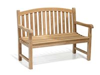 Jati Gloucester Teak Curved Back FULLY ASSEMBLED 2 Seater Garden Bench 1.2m - 4ft Garden Bench Brand, Quality & Value