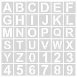 AIEX 36pcs Letter Stencils, 4inch Reusable Plastic Letter Number Template Alphabet Stencil Craft Stencils for Painting DIY Art Projects Decoration