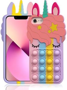 Carcasa de silicona suave para iPhone 6/6S/7/8/SE 2020, diseño de unicornio y arcoíris, a prueba de golpes, de silicona, suave, para Apple iPhone 6/6S/7/8/SE 2020 de 4.7 pulgadas