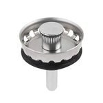 sourcing map Kitchen Sink Strainer with Post Stainless Steel Anti-Blocking Mesh Drain Stopper for Kitchen Water Tank