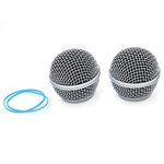 ZRAMO TH115 Microphone Ball Head Mesh Grill for Shure SM58 BETA58 SM58LC SA-M30 SV100 RK143G for Shure Pgx2 Slx2 Wireless Microphones Replacement Universal Screen