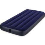VWretails Plastic Inflatable Single Air Bed Mattress with Luxurious Sleeping Surface, 76x191x25cm (Blue)