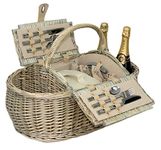 Red Hamper FH030 4 Person Boat Fitted Picnic Basket, Brown, 27 x 59 x 29 cm