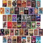 Waschbär 50PCS Vintage Rock Wall Collage Kit, Band Posters, Music Posters, Poster for Room Aesthetic 90s, Grunge Room Decor, Vintage Room Decor, Nirvana Poster, Posters for Room Aesthetic Vintage, Queen Poster, Retro Room Decor, 70s decor