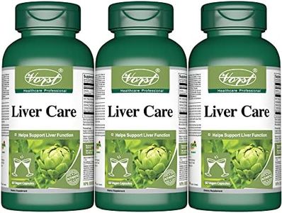 VORST Liver Support Supplement 60 Vegan Capsules With Milk Thistle, Artichoke, Curcumin, Choline & Zinc | 180-Day Supply | Premium Formula | Fatty Liver | 3 Bottles