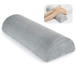 Yuehuamech Half Moon Memory Foam Pillow Cushion Orthopaedic Bolster Pillow Leg Elevation Pillow Under the Knee Pillow for Back Legs Side Sleepers Post-Surgery Footrest Lumbar