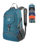 WATERFLY Hiking Backpack 20L Foldable Travel Backpack Lightweight Hiking Daypack for Outdoor Cycling Camping (Teal Blue)