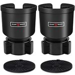 Upgraded Car Cup Holder Expander Adapter with Offset Adjustable Base, Compatible with Yeti 14/24/36/46oz Ramblers, Hydro Flasks 32/40oz, Other Large Bottles Mugs in 3.4"-4.0", 2 pack