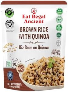 Eat Regal Ready to Eat Brown Rice with Quinoa Pack of 8, 8.8 Ounce | Microwaveable Ready to Heat | Easy Dinner Side | Healthy Side Dish