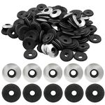 Biaundo 120 Pcs #10 x 1/2" Neoprene Washers, Stainless Steel Neoprene EPDM Bonded Sealing Washers Rubber Washers Gasket Assortment Kit for Screws(M4.8 x 14mm)