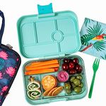 Yumbox Original Leakproof Bento Lunch Box Container for Kids (Serene Aqua (Paris Tray)) (SAI202303P)