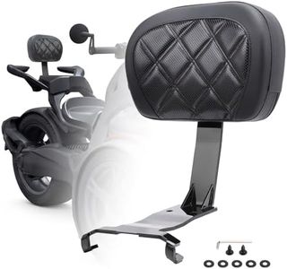 TQROBN Motorcycle Rear Passenger Backrest Fit for Can-Am Ryker 600/900/Rally Edition 2019-2025, Ryker Sport 2022-2025, 15 Inches Detachable Backrest Pad with Mount Kit, Replace #219400843 (Black Line)