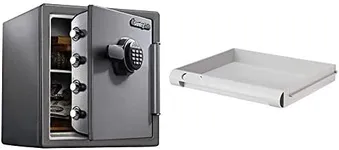 SentrySafe SF123ES Fireproof Safe with Digital Keypad 1.23 Cubic Feet,Black & 912 Tray Accessory, For SFW082 and SFW123 Fire Safes