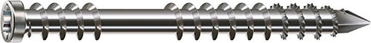 SPAX 537000500703 Terrace, Cylinder Head, T-Star Plus, Cut, Fixing Thread, 1.4567, (5.0 x 70 mm, Pack of 100), A2 Rust-Proof Stainless Steel, 5,0 x 70 mm