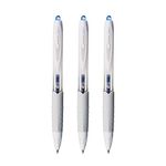 uni-ball Signo UMN307 Gel Pen (Blue Ink, Pack of 3), White Body