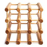 J.K. Adams JK Adams Wood Modular Wine Rack with Natural Pins, 12 Bottle, Maple