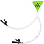 Double Beer Bong Funnel Premier No Kink Tubing Two Ultimate Valves Twice The Fun, You Pick Funnel Color (Green)