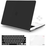 iCasso MacBook Pro 13 inch Case 2023 2022 2021 2020-2016 Release A2338M2/M1/A2159/A1989/A1706/A1708 (ClearNew) (Black)