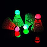 E-Jet LED Badminton Shuttlecocks, Badminton Birdies 4pcs - Lighting Glow in The Dark Night, White (EOB332562020)