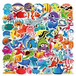 HNTR Aquatic Fish Stickers | 50 Marine Sea Life Decals