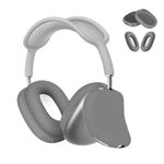 LIRAMARK Soft Silicone 2 in 1 Anti-Scratch Ear Pad Case Cover and Ear Cups Cover Accessories Protective Skin Case for Airpods Max Headphones (Grey)