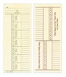Adams Time Cards, Weekly, 2-Sided, 