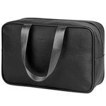 Full Size Toiletry Bag Large Cosmetic Bag Travel Makeup Bag Organizer Medicine Bag for Women (Large, Black)