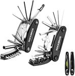 ROCKBROS Bike Repair Kits 16 in 1 Multi-Function Bike Tool Kits Portable Foldable Bike Multitool Cycling Tool Kit Bike Tool Allen Wrench Tire Levers