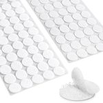 ZIBUYU® 100 Set Round Velcro Tapes with Self Adhesive, 2Cm Dia Reusable Waterproof Sticky Back Dots Hook and Loop Tape for Classroom Setups, Office, Home(White)