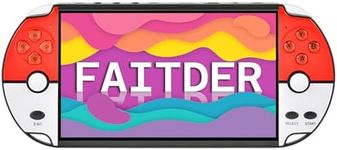 FAITDER - Elf Ball 7.1" Retro Handheld Portable Game Console, 16GB ROM, Support for Linux Open Source System, PSP Dual Joystick Operation, Built-in Free 10000 + Games, Wireless Joystick Support